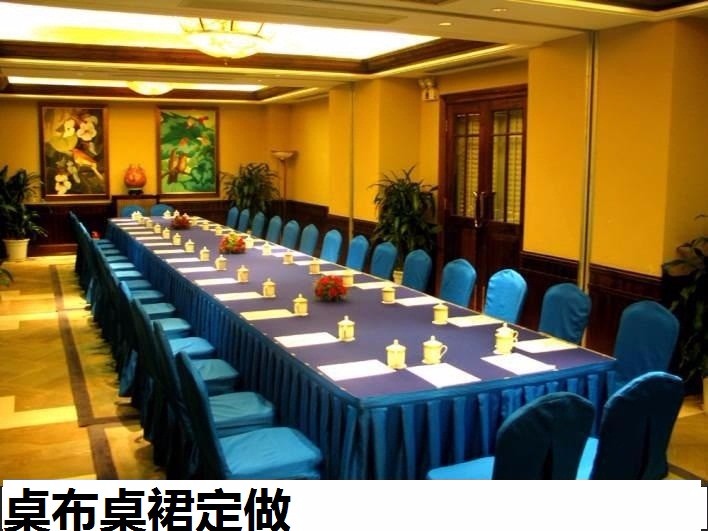 天津桌布定做会议室桌布桌裙酒店餐厅台布口布椅子套印字桌布桌套