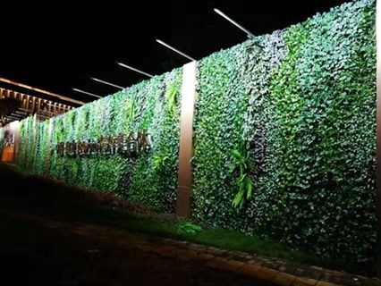 海口楼盘仿真植物墙 仿真绿植墙 立体花艺 垂直绿化