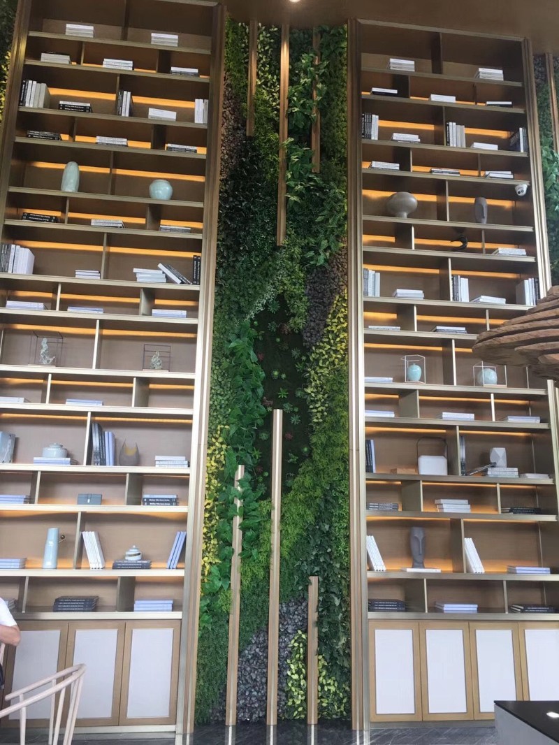 海口楼盘仿真植物墙 仿真绿植墙 立体花艺 垂直绿化