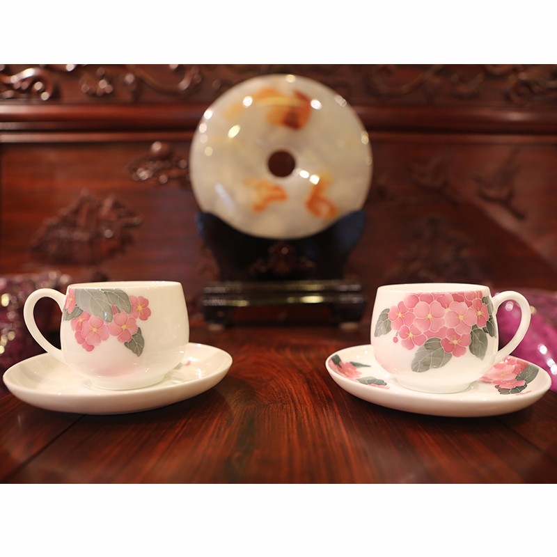 醴陵釉下五彩瓷 银银瓷器 八仙茶具套装 陶瓷茶具工艺礼品定制